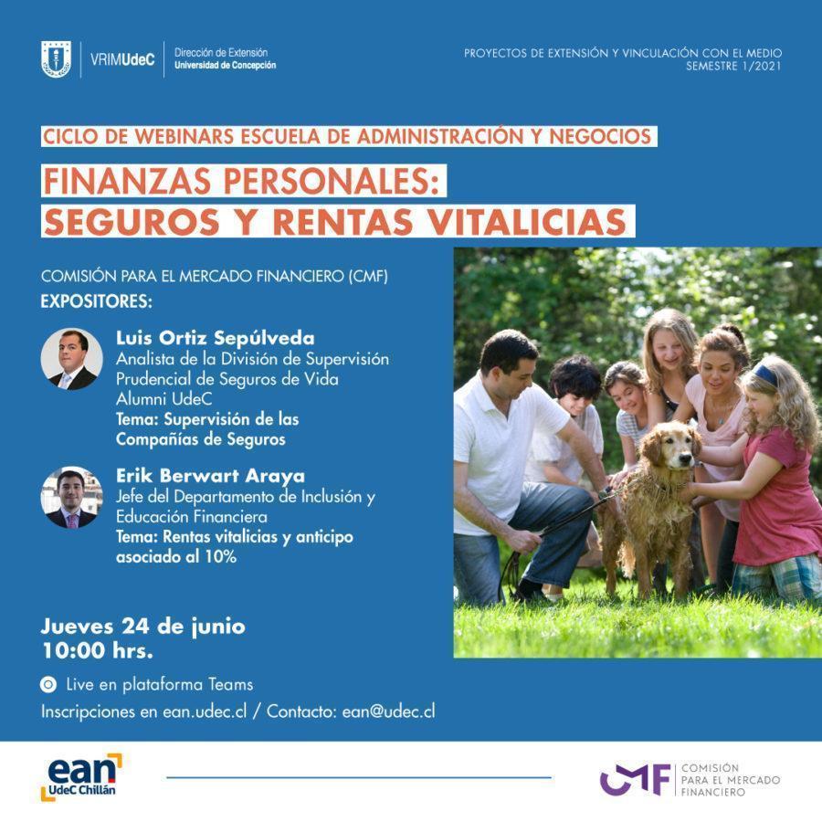 2º Webinar EAN / Finanzas Personales: Seguros y Rentas Vitalicias